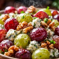 Grape Salad with Walnuts and Bleu Cheese