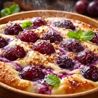 Grape Yoghurt Bake