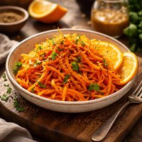 Grated Carrots with Cumin Orange Dressing