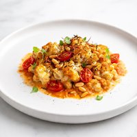 Gratin of Cauliflower Tomato Pine Nuts Saffron