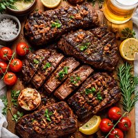 Great Garlic Beer Steaks