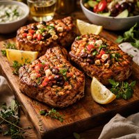 Greek Alicious Grilled Pork Chops