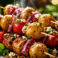 Greek Baby Potato Kabobs