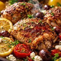 Greek Baked Chicken Thighs