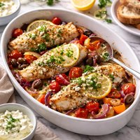 Greek Baked Ocean Perch