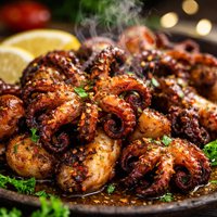 Greek Bbq Baby Octopus