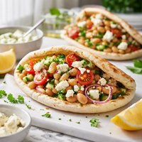 Greek Bean Pita Sandwich