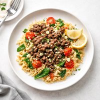 Greek Beef and Orzo Lighter Recipe