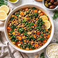 Greek Black Eyed Peas and Greens