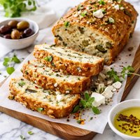 Greek Cheese and Olive Quick Bread