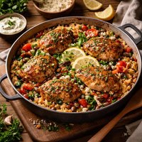 Greek Chicken and Orzo
