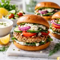 Greek Chicken Burgers