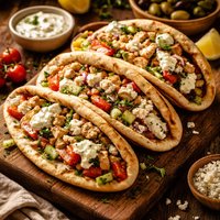Greek Chicken Pitas