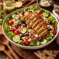 Greek Chicken Salad with Lemon Herb Dressing