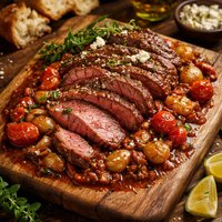 Greek Flank Steak Stifado