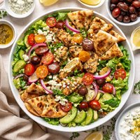 Greek Grilled Pita Salad