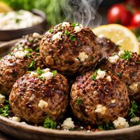 Greek Lamb Feta Meatballs
