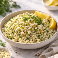 Greek Lemon and Dill Rice with Feta Rice Cooker