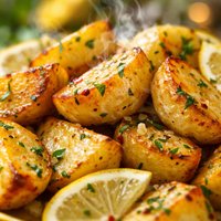 Greek Lemon Roasted Potatoes