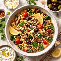 Greek Mushroom Orzo