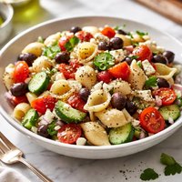 Greek Pasta Shells Salad