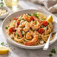 Greek Pasta with Shrimp
