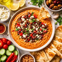 Greek Roasted Red Pepper and Feta Dip
