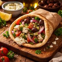 Greek Salad in a Pita