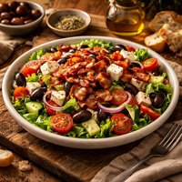 Greek Salad with Bacon