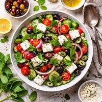 Greek Salad with Mint
