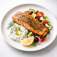 Greek Salmon with Tzatziki Sauce