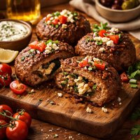 Greek Stuffed Hamburgers