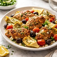 Greek Style Chicken and Artichokes