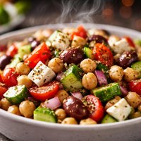 Greek Style Chickpea Salad