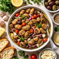 Greek Style Marinated Mushrooms
