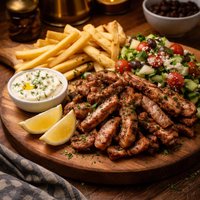 Greek Style Pork Gyros Plate