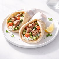 Greek Style Pork Pita Wraps