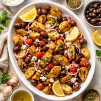Greek Style Potatoes with Kalamata Olives