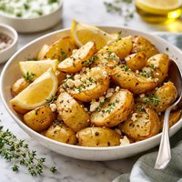 Greek Style Potatoes with Lemon and Thyme