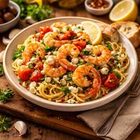 Greek Style Shrimp Scampi