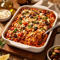 Greek Style Spaghetti Bake