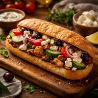 Greek Style Sub Sandwich