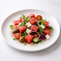 Greek Style Watermelon Salad