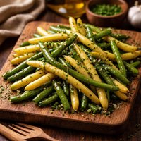 Green and Yellow Beans with Chive Dressing