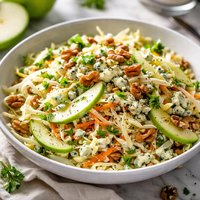 Green Apple and Blue Cheese Coleslaw with Toasted Walnuts