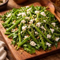 Green Bean Arugula Salad with Ricotta Salata