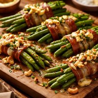 Green Bean Bundles with Lemon Cashew Butter