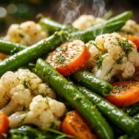 Green Beans Carrots or Cauliflower Marinated in Dill