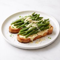 Green Beans Cheese on Toast