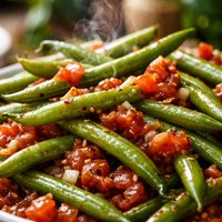 Green Beans Marinated in Tomato Vinaigrette